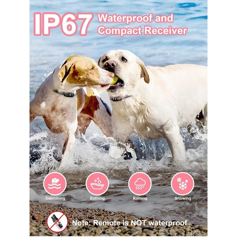 Dog Shock Collar 2 Dogs (5-120Lbs) - 3300 Ft Waterproof Training Collar for Dogs
